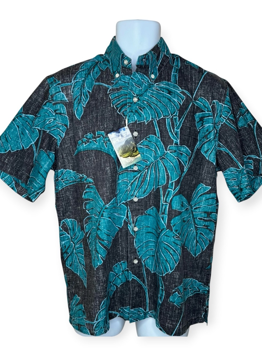 Reyn Spooner Kainapu Hawaiian Shirt S Button-Front Classic Fit Tropical Palm NWT